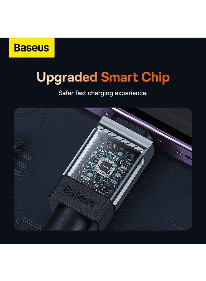 Baseus - iPhone Cable 1M Fast Charging And Data Cable iPhone Charger Cable 2.4A Lightning Cord Compatible for iPhone 14/14 Pro/14 Plus/14 Pro Max, iPhone 13 Pro 12 Pro Max 11 XS 7 Plus 6S iPad Pro Blue - Image 1
