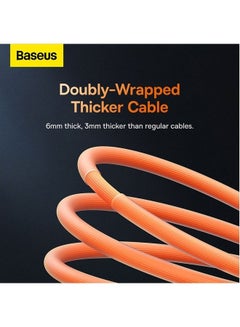 Baseus iPhone Cable 1M Fast Charging And Data Cable iPhone Charger Cable 2.4A Lightning Cord Compatible for iPhone 14/14 Pro/14 Plus/14 Pro Max, iPhone 13 Pro 12 Pro Max 11 XS 7 Plus 6S iPad Pro Orange  - Image 3