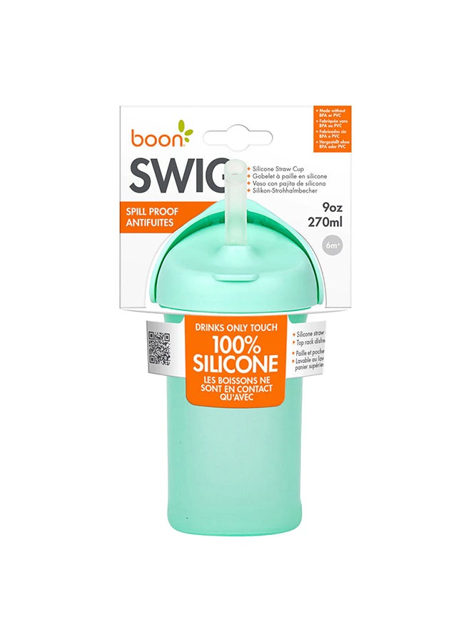 BOON Swig Silicone Bottle Straw Sippy Cup, 270 ml - Image 1