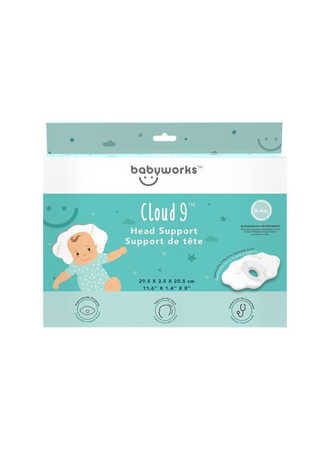 baby works - Cloud 9 Head Support With Bamboo Cover Removable - White - Image 1