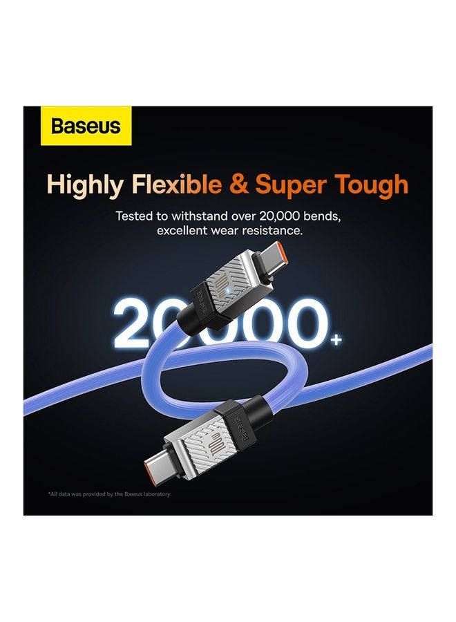 Baseus Type C to Type C 100W Cable, Ultra Fast PD Type C Charger for iPhone 15 Pro, iPhone 15 Pro Max, iPhone 15 Plus, MacBook Pro, iPad Pro 2022, iPad Air 5, Samsung Galaxy S23 Ultra, Pixel, PS5, Switch, etc. 1M Blue Blue  - Image 4