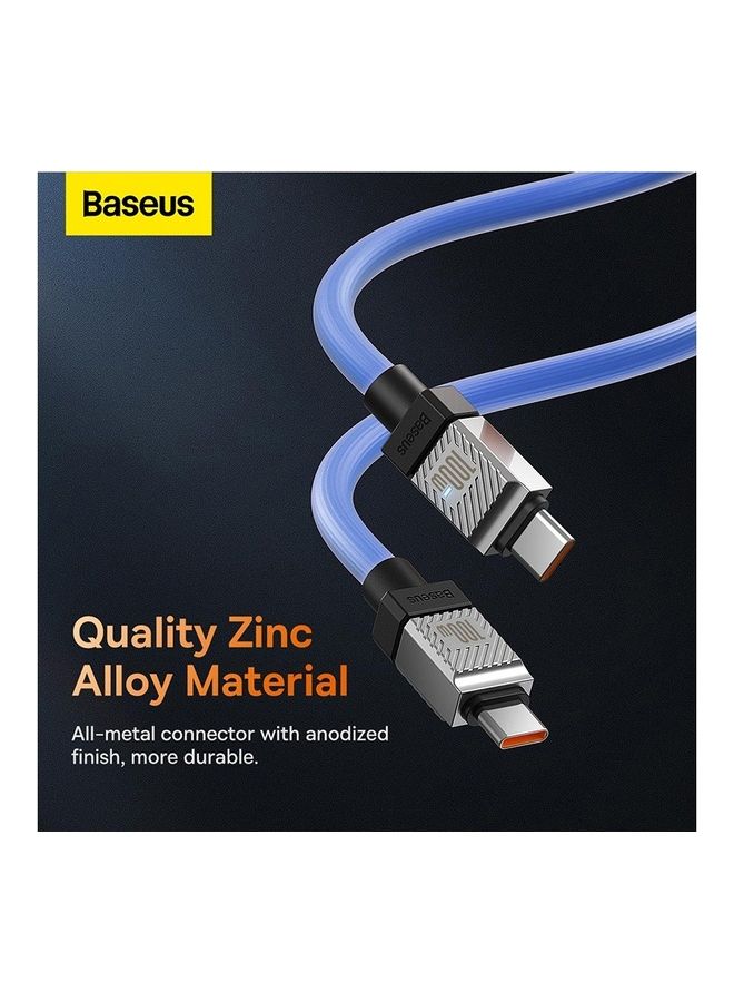 Baseus Type C to Type C 100W Cable, Ultra Fast PD Type C Charger for iPhone 15 Pro, iPhone 15 Pro Max, iPhone 15 Plus, MacBook Pro, iPad Pro 2022, iPad Air 5, Samsung Galaxy S23 Ultra, Pixel, PS5, Switch, etc. 1M Blue Blue  - Image 5