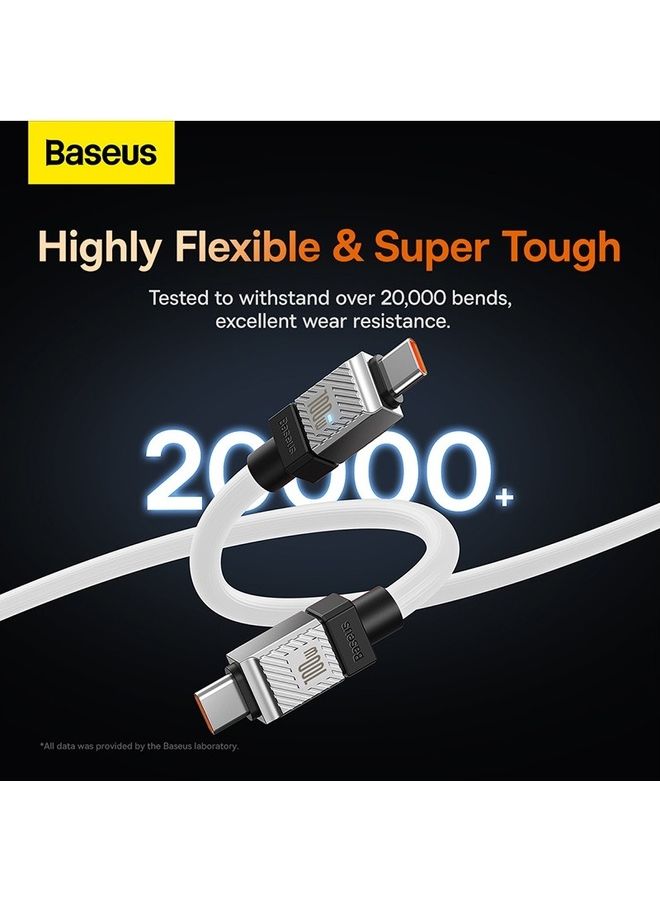 Baseus Type C to Type C 100W Cable, Ultra Fast PD Type C Charger for iPhone 15 Pro, iPhone 15 Pro Max, iPhone 15 Plus, MacBook Pro, iPad Pro 2022, iPad Air 5, Samsung Galaxy S23 Ultra, Pixel, PS5, Switch, etc. 2M White White  - Image 4
