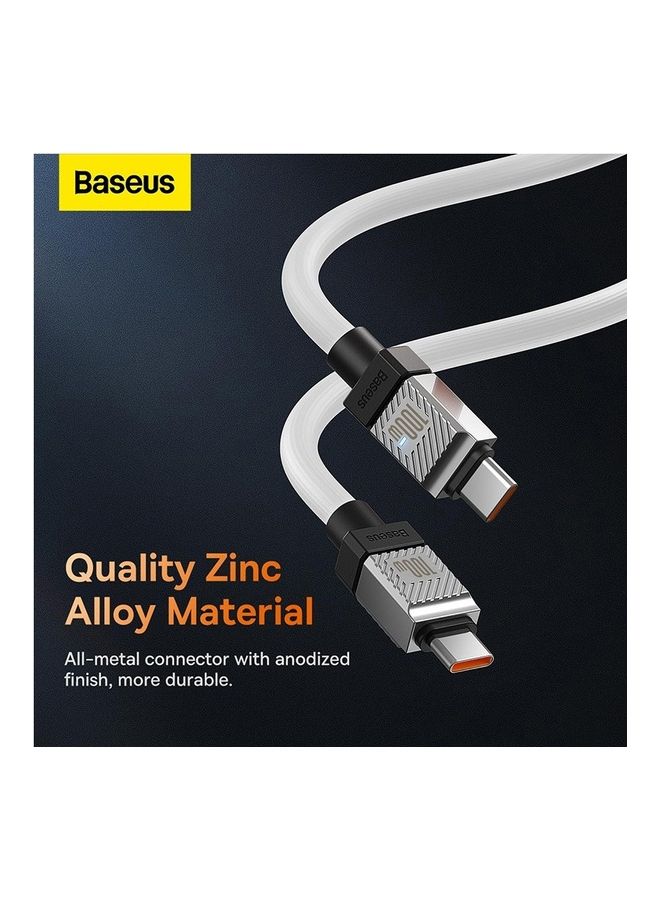 Baseus Type C to Type C 100W Cable, Ultra Fast PD Type C Charger for iPhone 15 Pro, iPhone 15 Pro Max, iPhone 15 Plus, MacBook Pro, iPad Pro 2022, iPad Air 5, Samsung Galaxy S23 Ultra, Pixel, PS5, Switch, etc. 2M White White  - Image 5