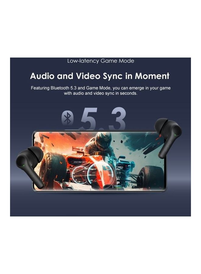 Oraimo - FreePods 3C ENC Calling Noise Cancellation Long Playtime True Wireless Earbuds - Egyptian Version Black - Image 1