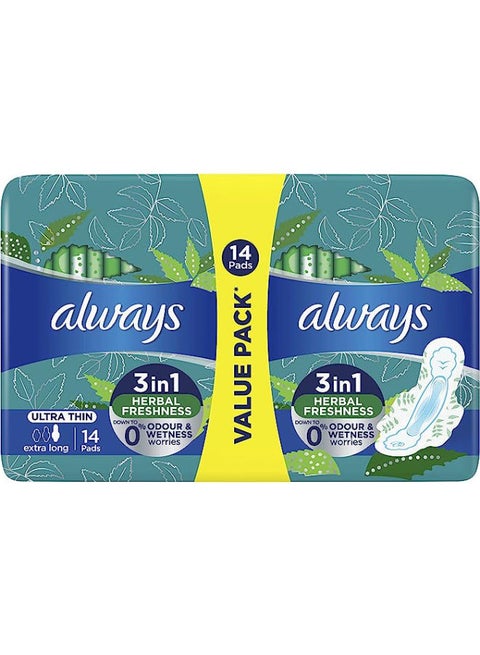 Ultra Delight, Extra Long Sanitary Pads 14 Count