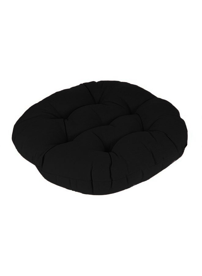 REGAL IN HOUSE Upholstered Velvet Cushion Velvet Black 45x45cm  - Image 2