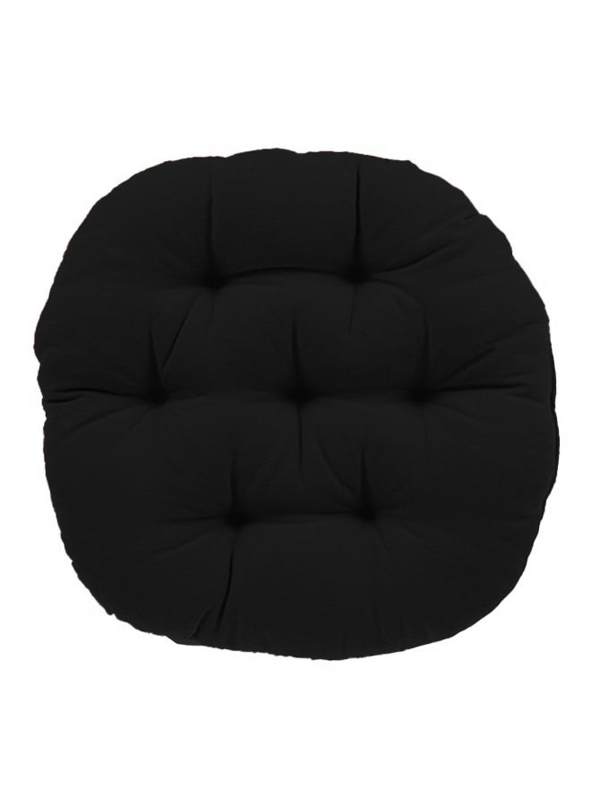 REGAL IN HOUSE Upholstered Velvet Cushion Velvet Black 45x45cm  - Image 1