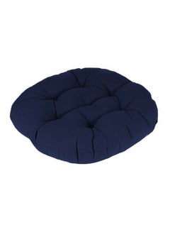 REGAL IN HOUSE Upholstered Velvet Cushion Velvet Dark Blue 45x45cm  - Image 2
