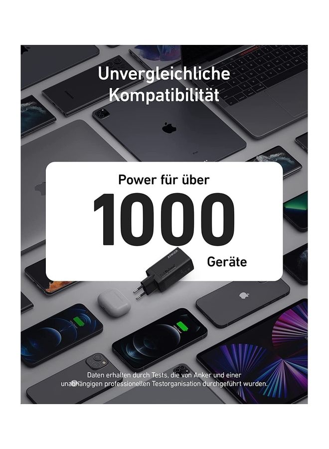 Anker - USB C Charger, Anker 735 Charger GaNPrime 65W, PPS 3-Port Fast Power Supply for MacBook Pro/Air, iPad Pro, Galaxy S22/S21, HP Spectre, Note 20/10+, iPhone 13/Pro,  iPhone 14/Pro Black - Image 1