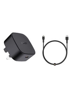 Aukey Wall Charger 20W With Type-C To Lightning Cable 1.2M Black  - Image 1