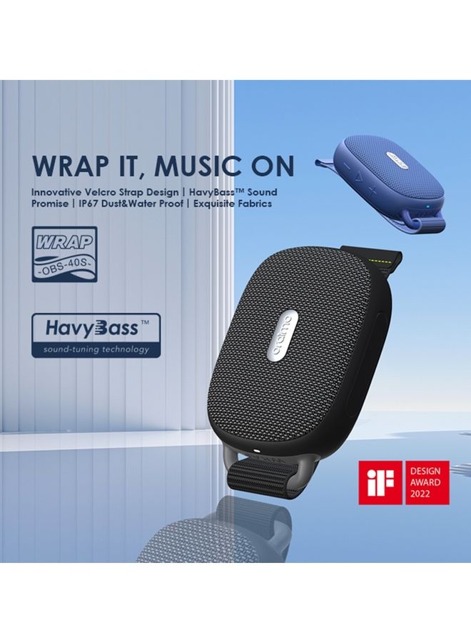Oraimo - Wrap OBS-40SBLK Wireless Speaker Bluetooth V5.1 90Hz-20KHz 5W Blue - Image 1