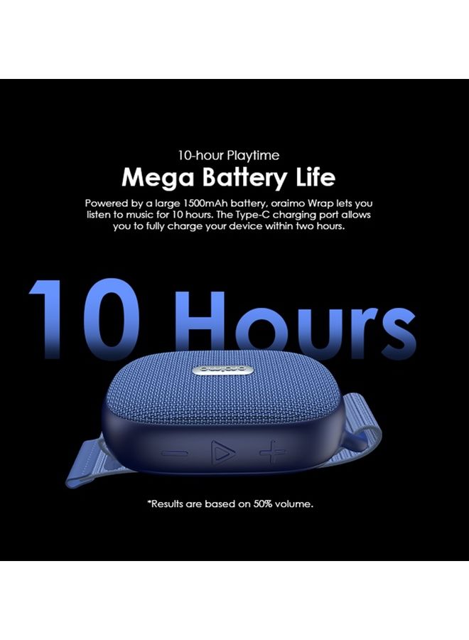 Oraimo - Wrap OBS-40SBLK Wireless Speaker Bluetooth V5.1 90Hz-20KHz 5W Blue - Image 1