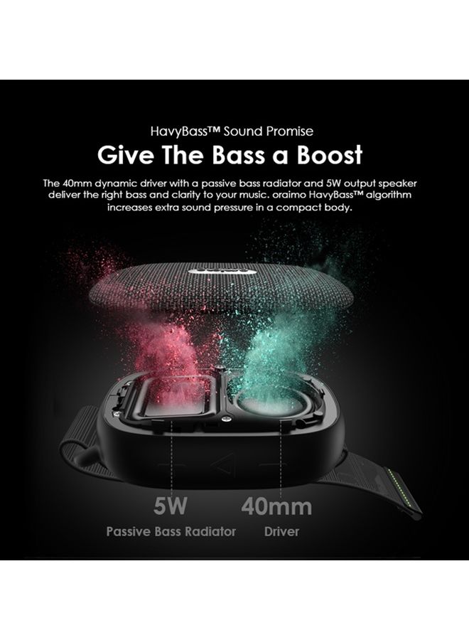 Oraimo - Wrap OBS-40SBLK Wireless Speaker Bluetooth V5.1 90Hz-20KHz 5W Blue - Image 1