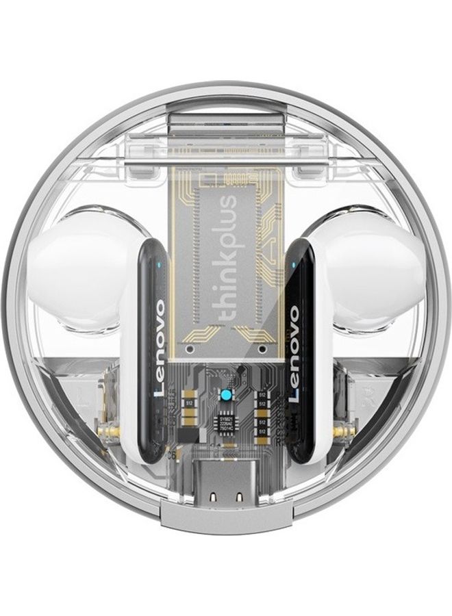 Lenovo - Thinkplus Bluetooth 5.2 Headphones HiFi Stereo Wireless Earphones Sport Headsets With Mic White - Image 1