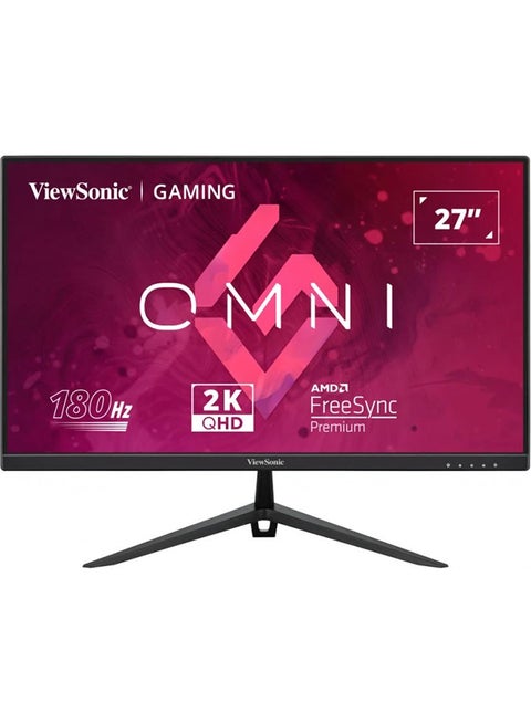 شاشة ألعاب 27 بوصة 2KQHD 3 جوانب بدون حدود 180 هرتز IPS، AMD FreeSync، AdaptiveSync، VESA ClearMR