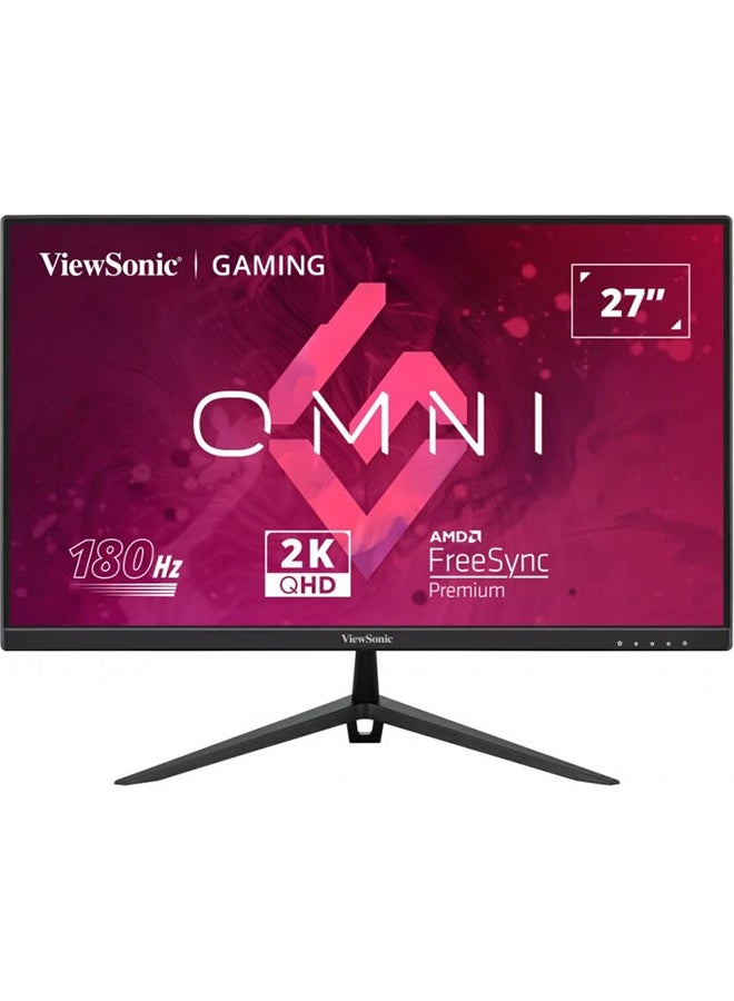 ViewSonic - 27 Inch 2KQHD 3 side borderless 180Hz IPS Gaming Monitor, AMD FreeSync, AdaptiveSync, VESA ClearMR Black - Image 1