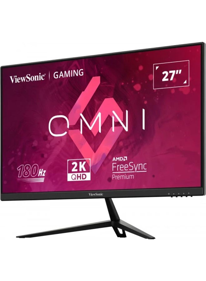 ViewSonic - 27 Inch 2KQHD 3 side borderless 180Hz IPS Gaming Monitor, AMD FreeSync, AdaptiveSync, VESA ClearMR Black - Image 1