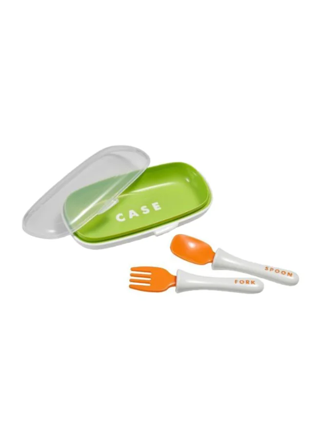 pigeon Do-It-Myself Stage 2 Spoon and Fork Set with Case Cover, 12+ Months