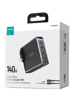 Fast Charger And Cable Set PD 140W 4-Port GaN Type-C Plug QC 3.0 USB C Laptop Adapter Compatible With MacBook Pro/Air, Dell XPS, iPhone 14/15,iPad Pro, Galaxy S23,Pixel 7,Steam Deck/Lenovo/ASUS Contains A 140W C-C Data Cable Black - v1689750551/N53408825A_11