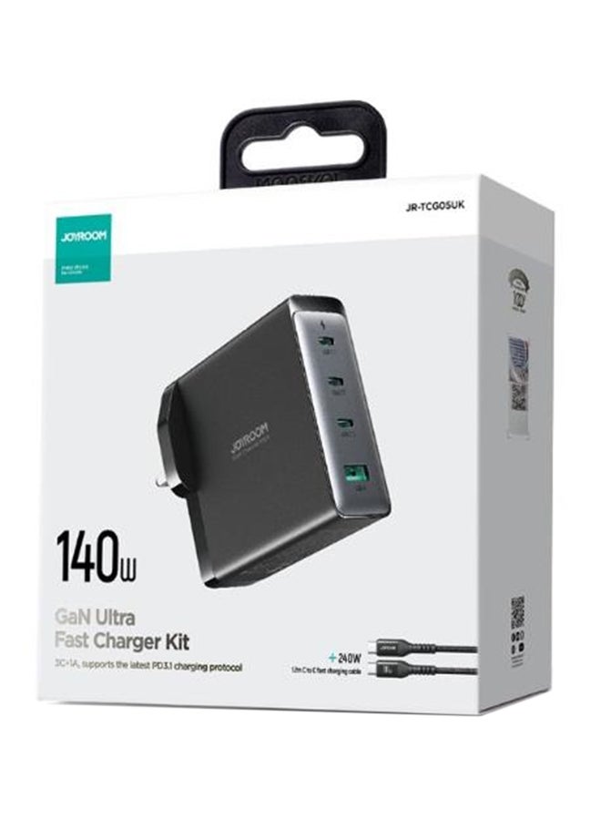 شاحن سريع ومجموعة كابلات PD 140W 4-Port GaN Type-C Plug QC 3.0 USB C محول كمبيوتر محمول متوافق مع ماك بوك برو / ، ديل إكس بي إس ، آيفون 14/15 ، آيباد برو ، جالاكسي إس 23 ، بيكسل 7 ، ستيم ديك / لينوفو / أسوس يحتوي على كابل بيانات C-C بقوة 140 واط - v1689750551/N53408825A_11