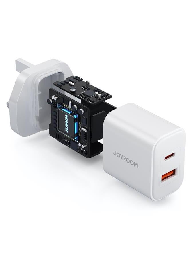 JOYROOM Fast charger with USB-C cable, supporting QC 3.0, USB wall charger plug travel adapter PD 20W fast charging power charger, compatible with Samsung AFC, Huawei SCP, other lower version iPhones - Etc White  - Image 5