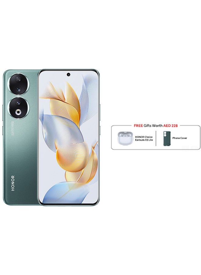 Honor - 90 Dual Sim Emerald Green 12GB RAM 512GB 5G With Earbuds And Case - Middle East Version - Image 1