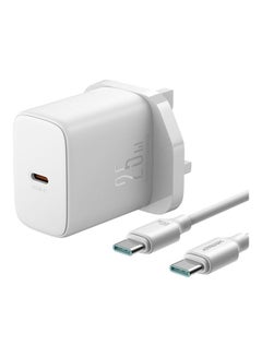 شاحن سريع مع كابل USB-C ، يدعم QC 3.0 ، شاحن حائط USB قابس محول السفر PD شاحن طاقة شحن سريع 25 واط ، متوافق مع Samsung AFC و Huawei SCP وإصدار آخر من أجهزة iPhone - إلخ - v1689753866/N53420988A_1