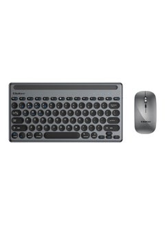 Wireless Keyboard And Mouse Set Card Slot Three Mode Bluetooth Three Channel Tyep C Charging Suitable For Mobile Phone Tablet Gun Black