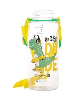 Royalford BPA-Free  Cartoon Water Bottle With Straw Green 500ml  - Image 3