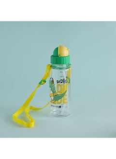 Royalford BPA-Free  Cartoon Water Bottle With Straw Green 500ml  - Image 5