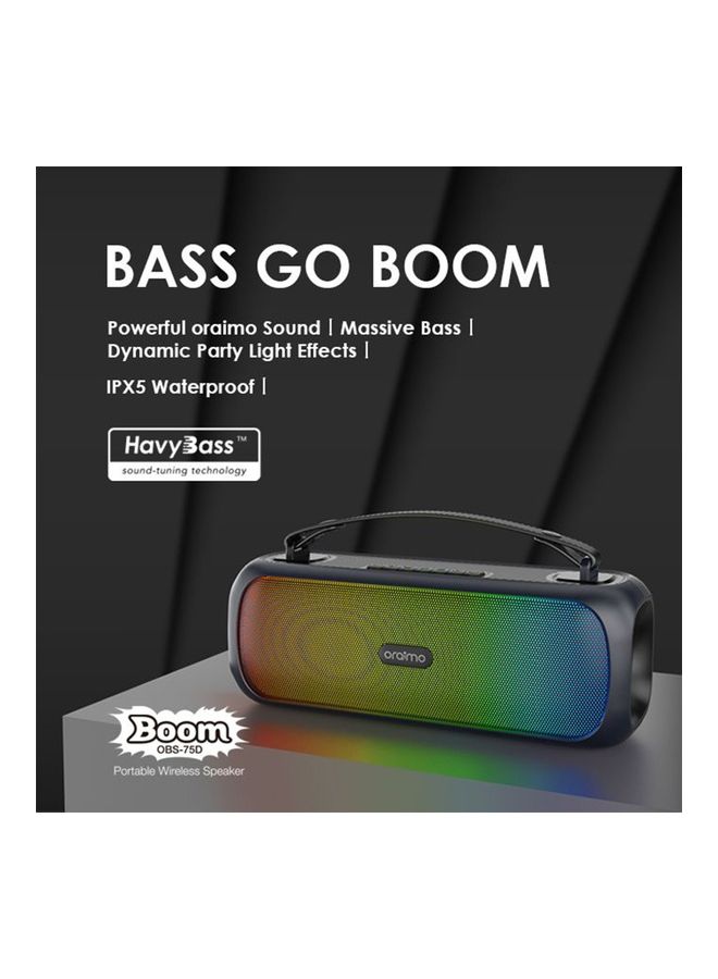Oraimo - Boom Wireless Speaker BT V5.0 85Hz-16KHz 30W Black - Image 1
