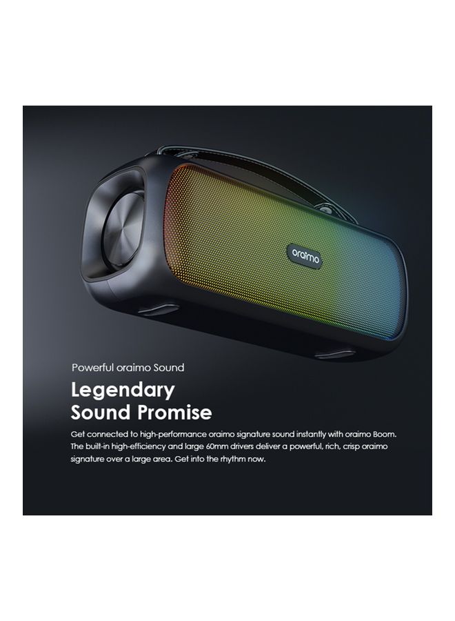 Oraimo - Boom Wireless Speaker BT V5.0 85Hz-16KHz 30W Black - Image 1