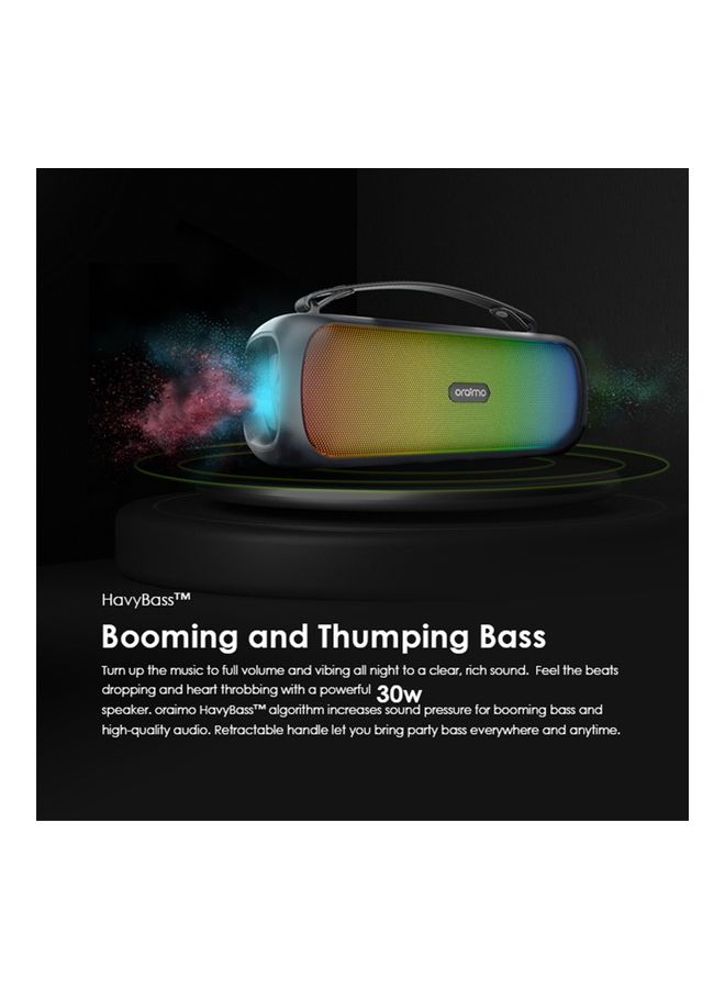 Oraimo - Boom Wireless Speaker BT V5.0 85Hz-16KHz 30W Black - Image 1