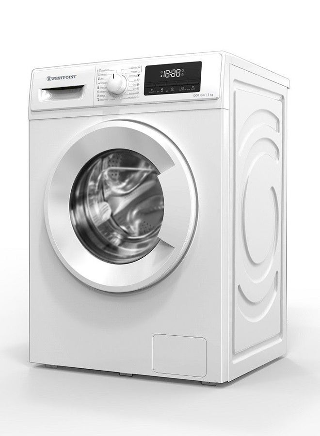ويست بوينت Freestanding Frontload Fully Automatic Washing Machine Rapid Wash Technology 1200 RPM 7 kg 2000 W WMT-71222 White  - Image 2