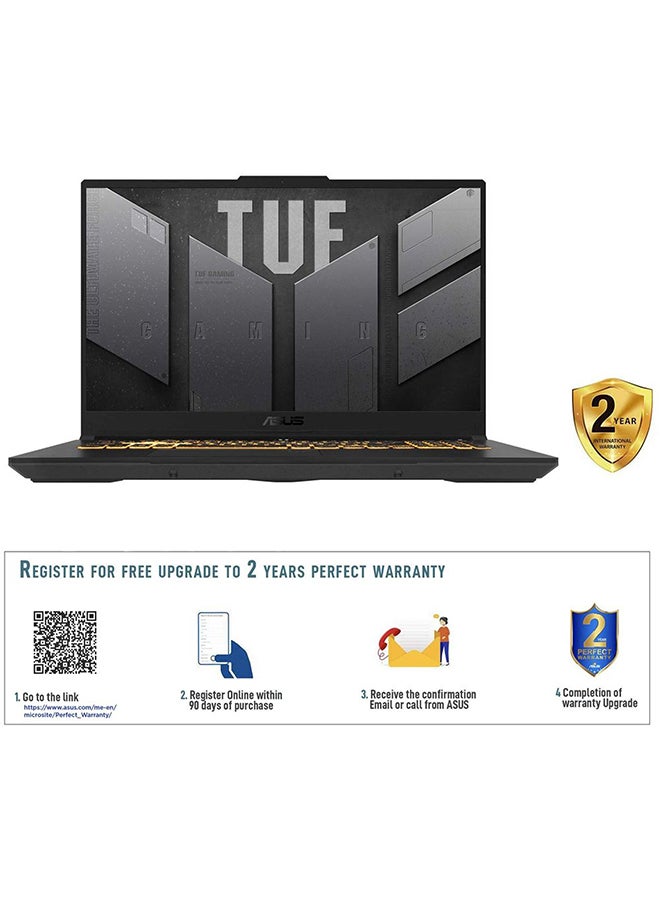 أسوس - كمبيوتر محمول TUF F17 بشاشة مقاس 17.3 بوصة ومعالج Core- i7-12700H وذاكرة وصول عشوائي 16 جيجابايت ومحرك أقراص SSD سعة 1 تيرابايت ونظام تشغيل Windows 11 وبطاقة رسوميات Nvidia GeForce RTX 3050 سعة 4 جيجابايت - Image 1