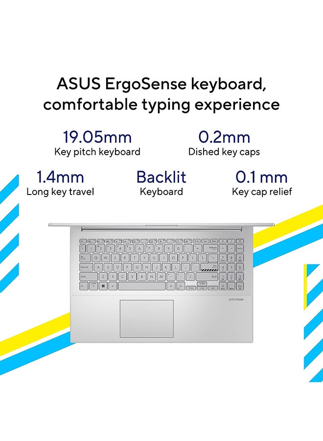 ASUS - VivoBook GO 15 Laptop With 15.6-Inch Full HD Display, Core-i3-N305 Processor/8GB RAM/256GB SSD/Windows 11/Intel UHD Graphics Arabic Cool Silver - Image 1