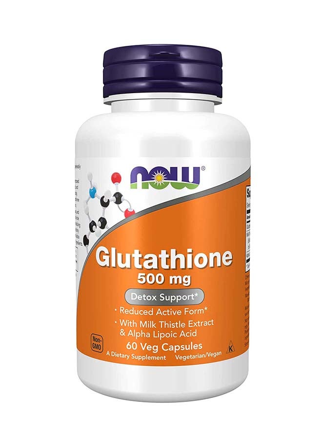 Now Foods - Glutathione 500 mg Free Radical Protection - 60 Capsules - Image 1