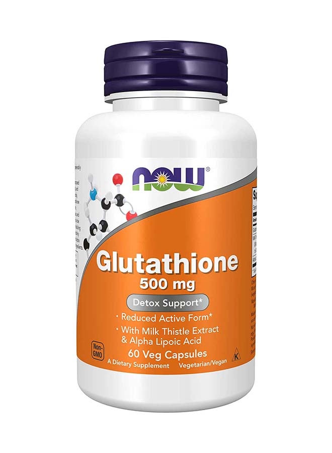 Now Foods Glutathione 500mg 60 Veg Capsules  - Image 1