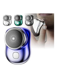 Mini 2023 New Pocket Portable Electric Shaver, Magic USB Rechargeable Travel Razors For Men Shaving Face Blue