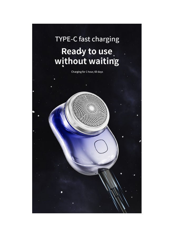 Rock Pow - Mini 2023 New Pocket Portable Electric Shaver, Magic USB Rechargeable Travel Razors For Men Shaving Face Blue - Image 1