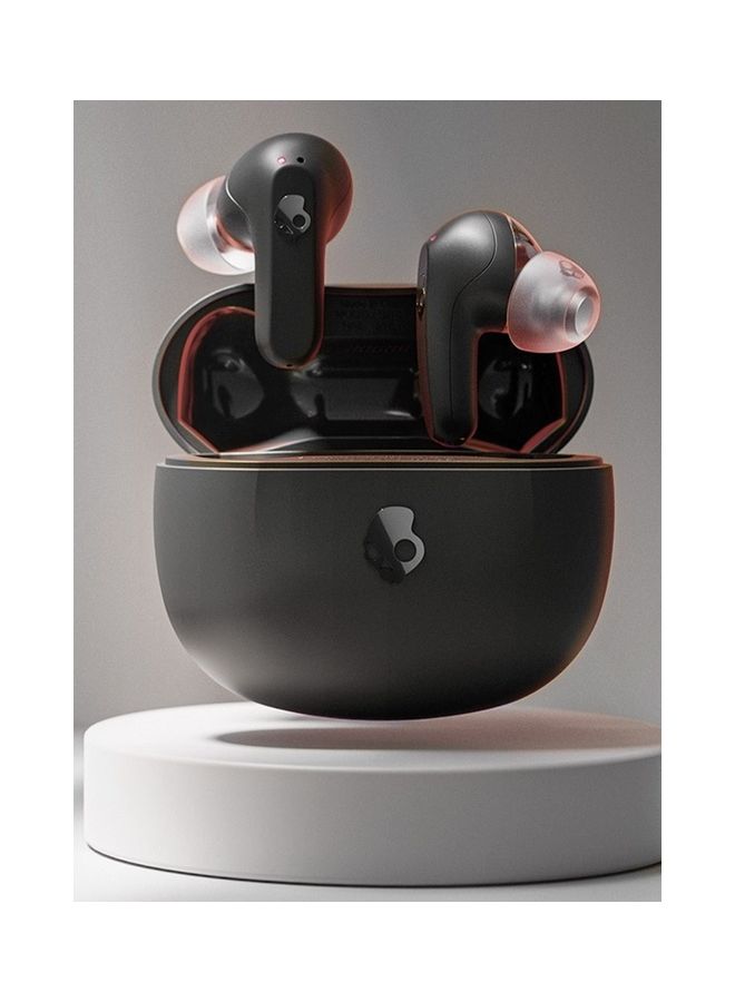 Skullcandy - Rail Wireless Earbuds With Skull-iQ App Integration Plus AI Microphone, 42 Hours Battery, Bluetooth For iPhone, Android And More True Black - Image 1
