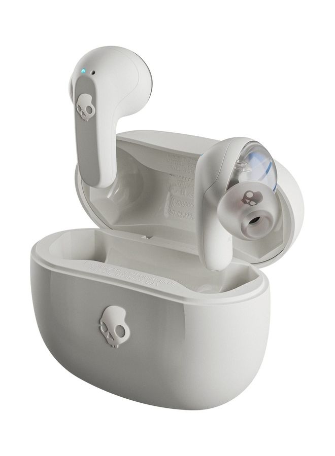 Skullcandy - Rail Wireless Earbuds With Skull-iQ App Integration Plus AI Microphone, 42 Hours Battery, Bluetooth For iPhone, Android And More Bone/Orange Glow - Image 1