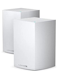 LINKSYS MX8400 Velop Mesh WiFi 6 System: AX4200, Tri-Band Wireless Network for Full-Speed Home Coverage, Gigabit Ethernet Ports ( 2-Pack) White 