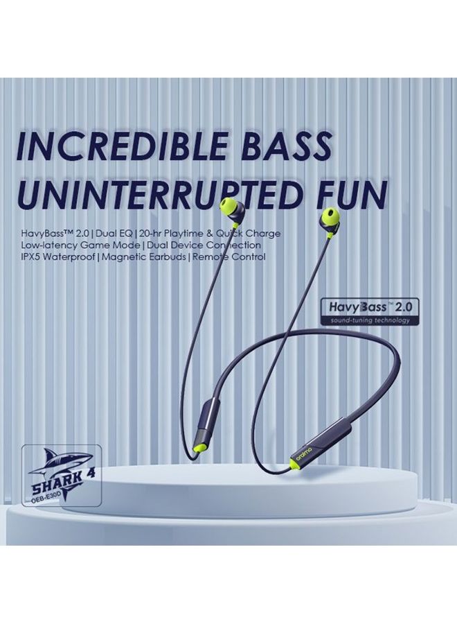 Oraimo Shark 4 Neck Earphone BT V5.3 Blue - Image 2