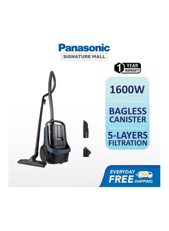 Panasonic Bagless Canister 1600W Fitter Capacity 2.2L Blue MC-CL601A349 1600 W MC-CL601A1147 Blue  - Image 2