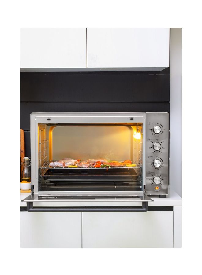 GEEPAS - Multifunction Rotisserie Oven Adjustable Temperature Control With Timer Convection 120 L 2800 W GO34057 Silver - Image 1