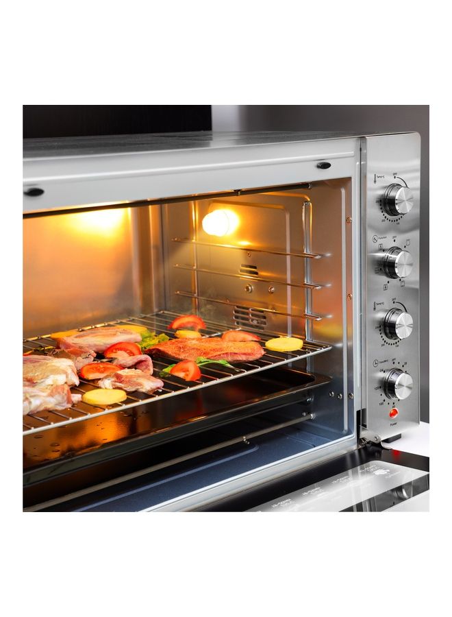 GEEPAS - Multifunction Rotisserie Oven Adjustable Temperature Control With Timer Convection 120 L 2800 W GO34057 Silver - Image 1