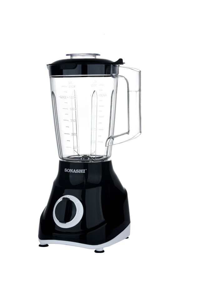 3 In 1 Mixer Grinder - With Grinding Cup, Mincing Cup, 1.5 L Capacity |  2 Speed Control, Overload Protection, Non Slip Feet | Super Powerful Copper Motor for Fast Grinding 1.5 L 600 W SB-195 Black - v1689908571/N53421417A_5