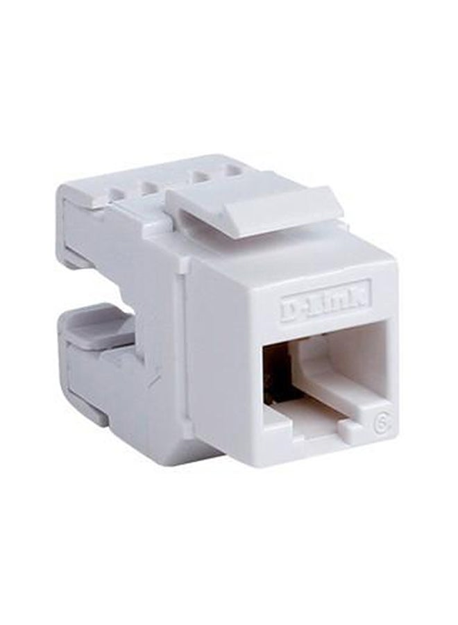 D-Link NKJ-C6WHI1B21 Cat 6 UTP Keystone Jack White  - Image 1